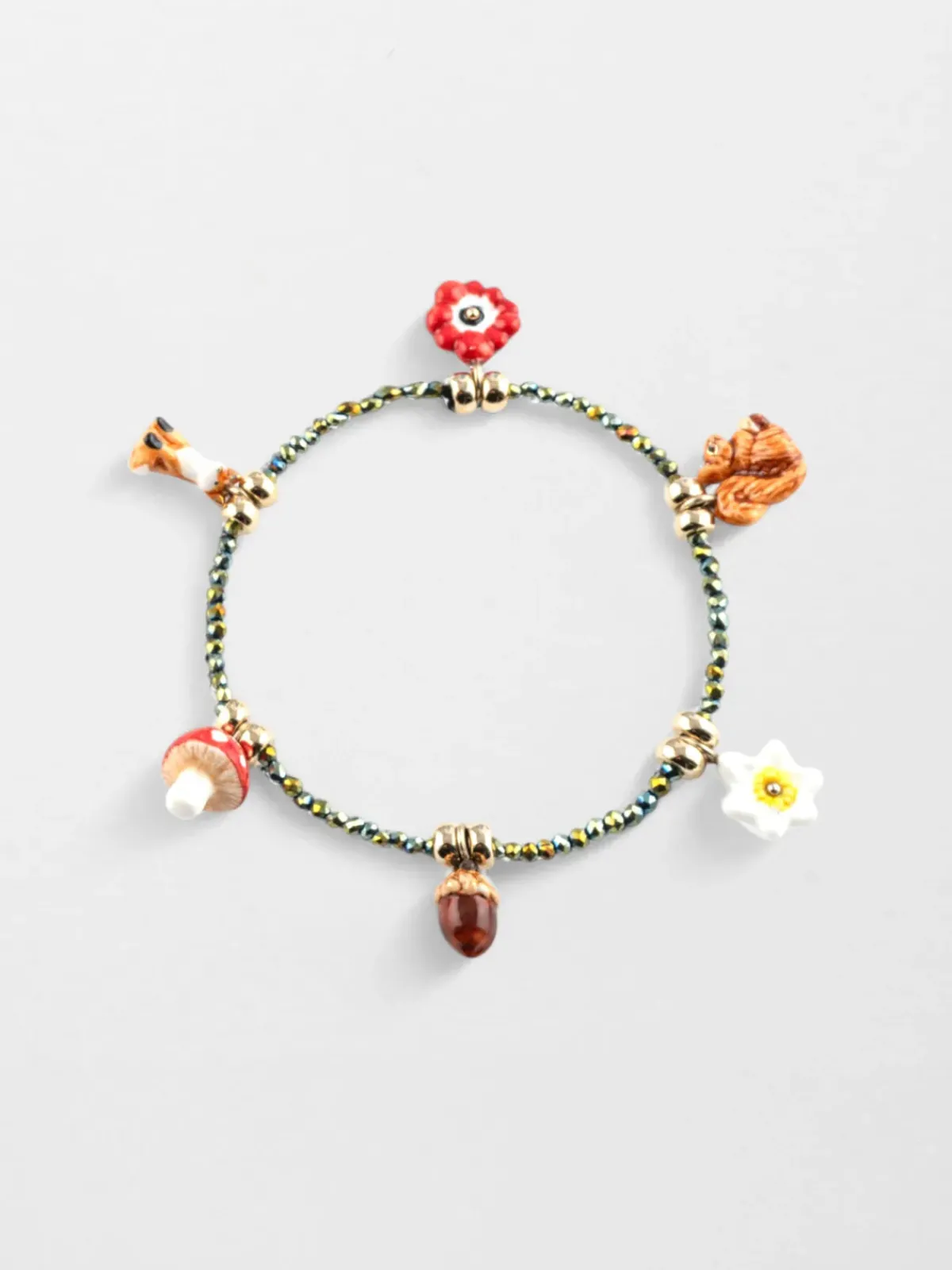 Forest bracelet and hematite beads>NACH BIJOUX Outlet