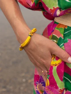 Fruit and yellow banana bead bracelet><noscript><img width=