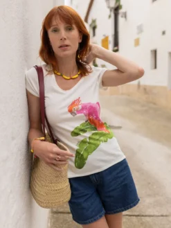 Fruit and yellow banana bead necklace><noscript><img width=
