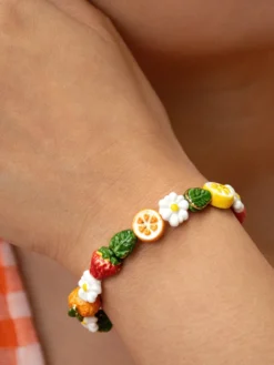 Fruit bead bracelet><noscript><img width=
