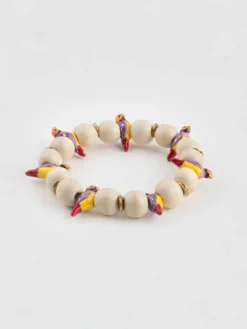 Gouldian diamond and pearl bird bracelet>NACH BIJOUX Discount