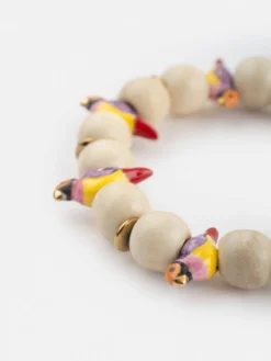 Gouldian diamond and pearl bird bracelet><noscript><img width=