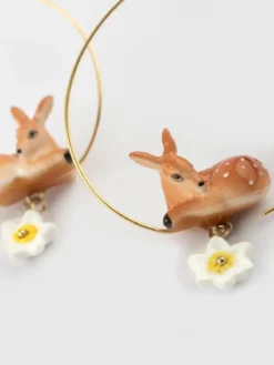 Grandes créoles biche et jonquille><noscript><img width=