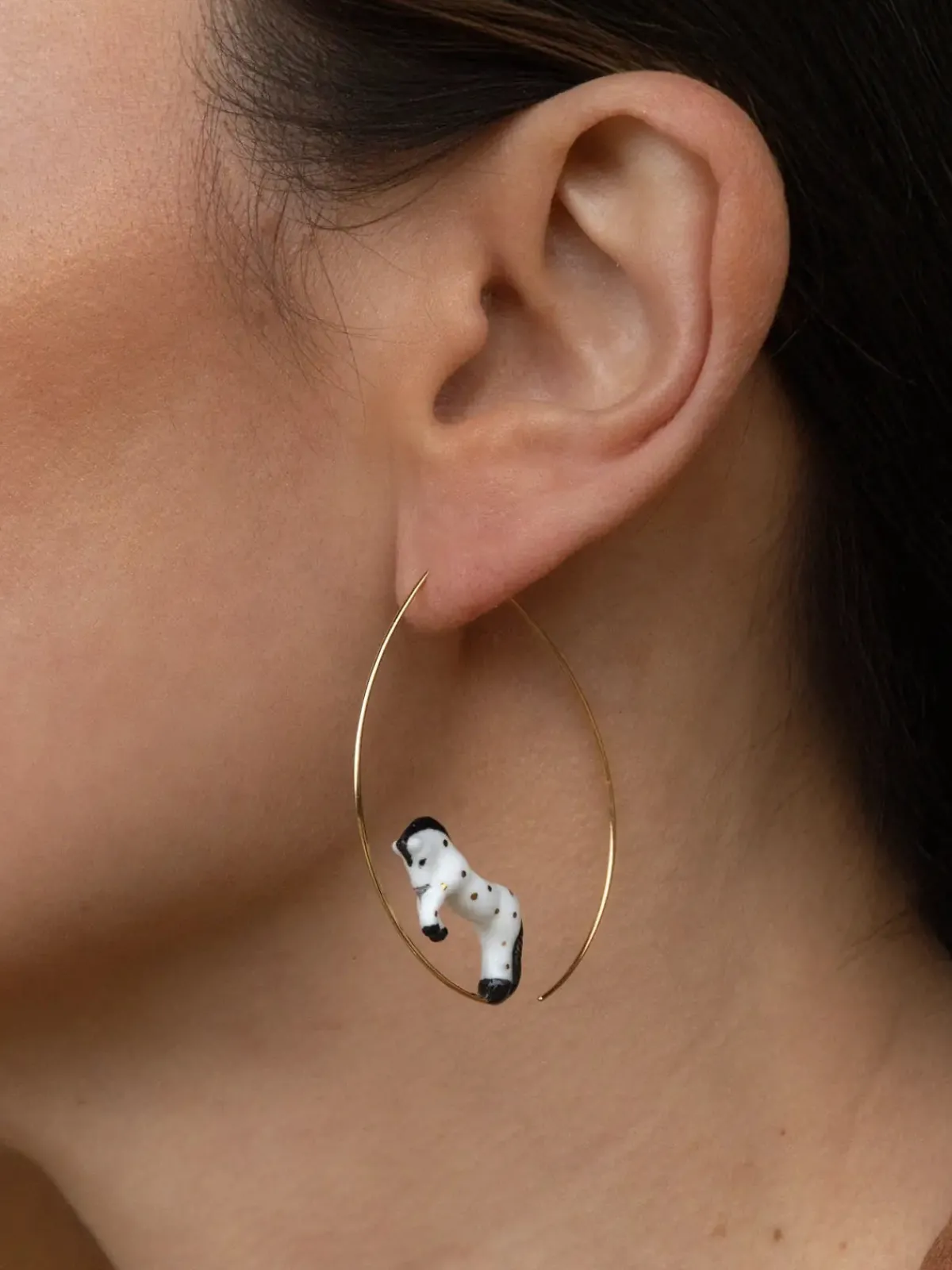 Grandes créoles cheval blanc>NACH BIJOUX Online