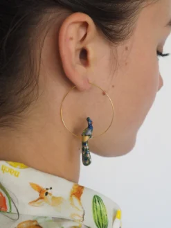 Grandes créoles paon>NACH BIJOUX Best