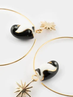 Grandes créoles pingouin - Arctique><noscript><img width=