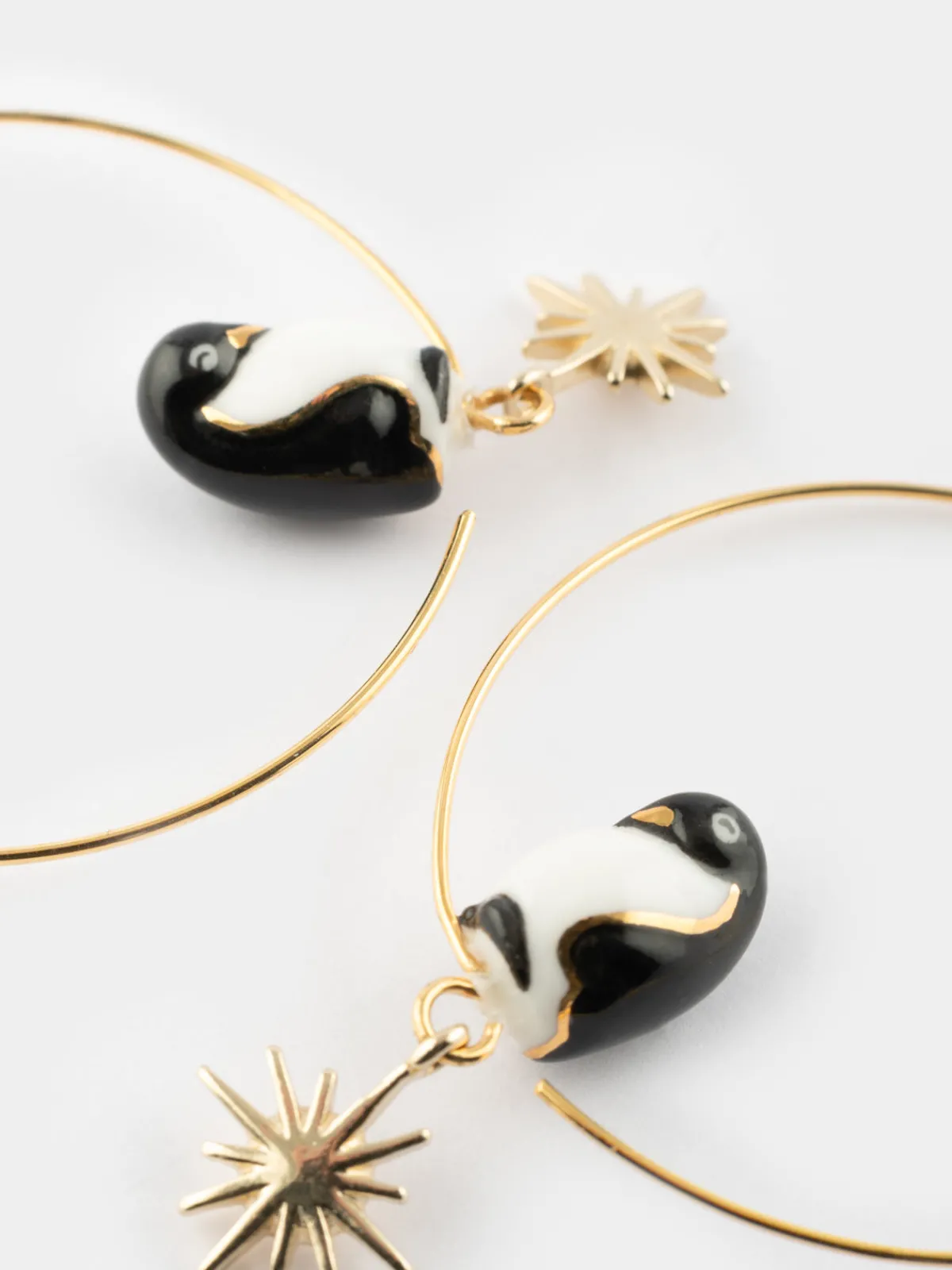 Grandes créoles pingouin - Arctique>NACH BIJOUX