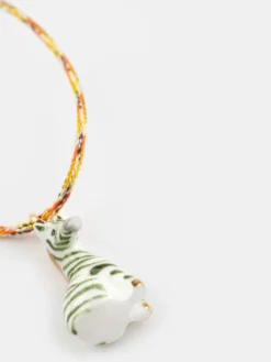 Green zebra cord bracelet><noscript><img width=
