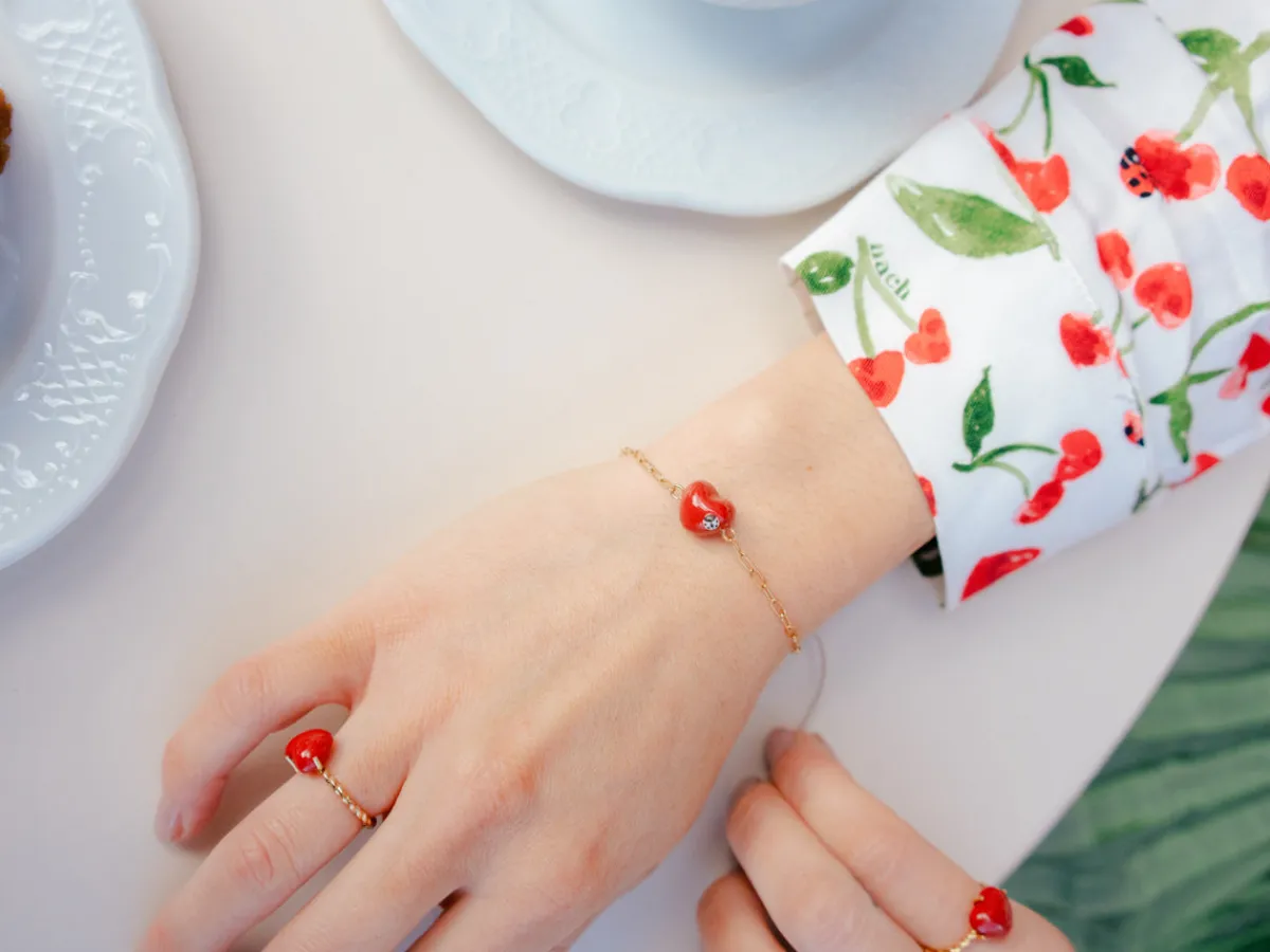 Heart Bracelet - Chérie Cherry>NACH BIJOUX