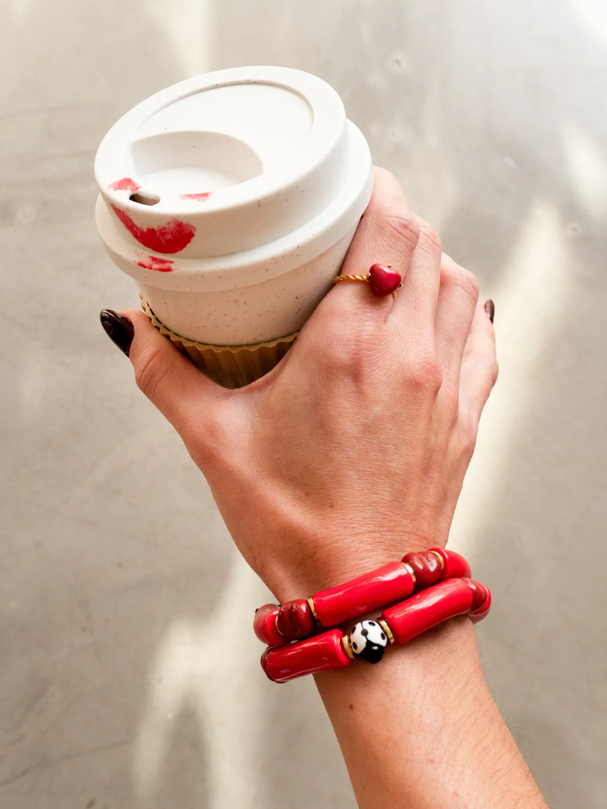 Heart pearl bracelet - Chérie Cherry>NACH BIJOUX Discount