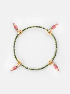 hematite bead and cockatoo bracelet>NACH BIJOUX Sale