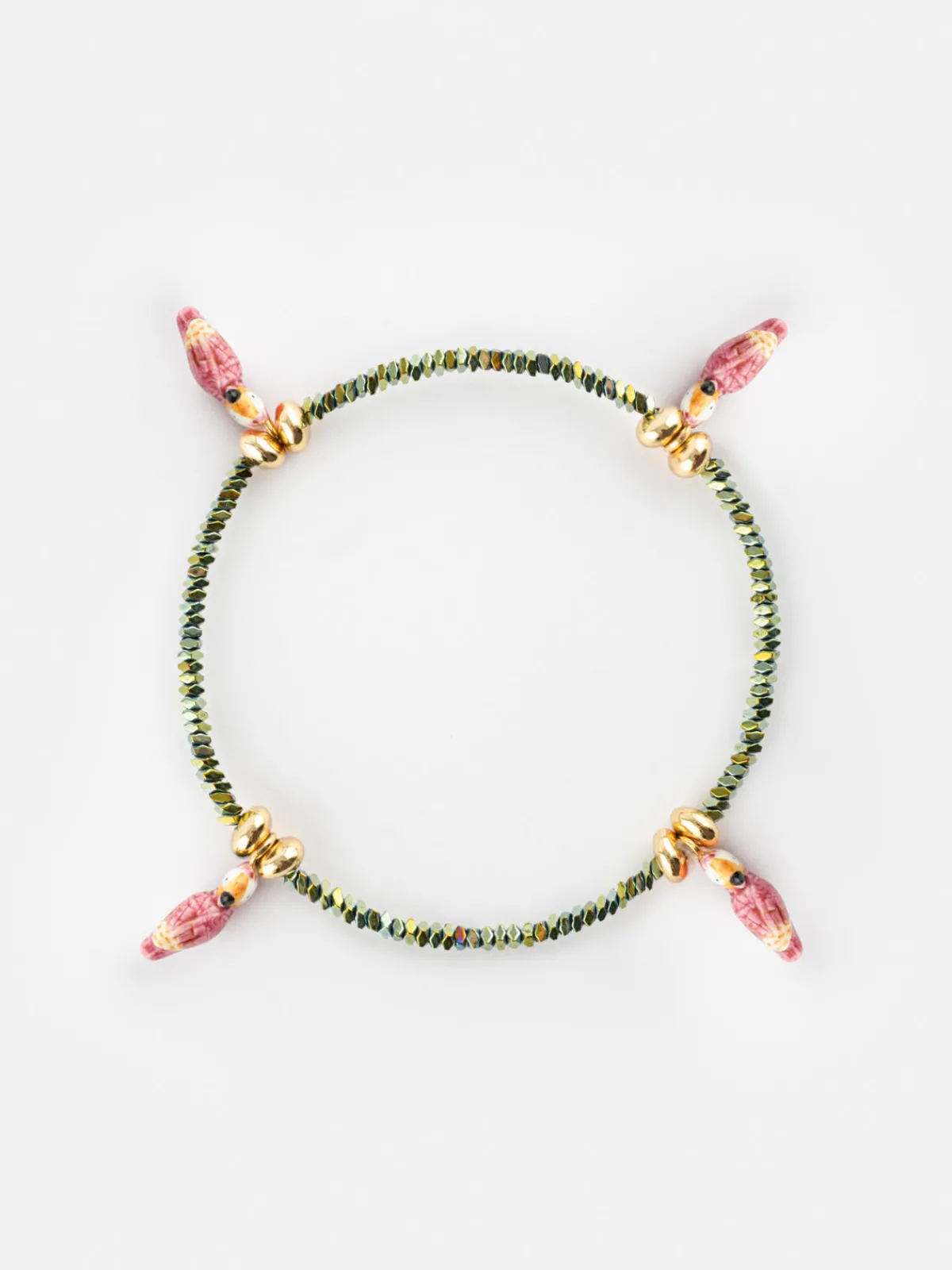 hematite bead and cockatoo bracelet>NACH BIJOUX Sale