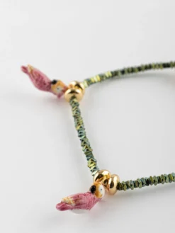 hematite bead and cockatoo bracelet><noscript><img width=