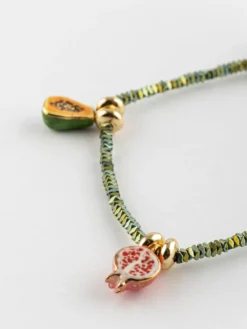 hematite bead and fruit bracelet><noscript><img width=