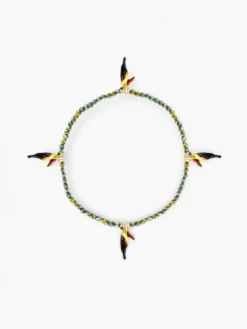 hematite bead and toucan bracelet>NACH BIJOUX New