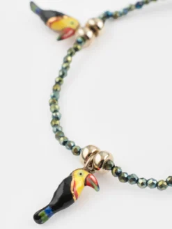 hematite bead and toucan bracelet><noscript><img width=