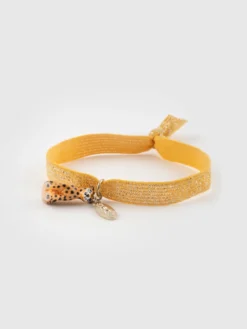 Leopard gold elastic twistband bracelet>NACH BIJOUX New