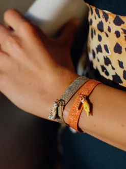 Leopard gold elastic twistband bracelet>NACH BIJOUX New