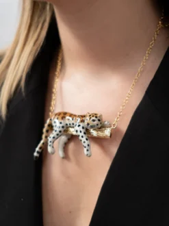 Leopard on branch necklace>NACH BIJOUX Discount