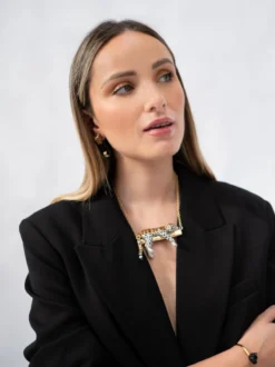 Leopard on branch necklace><noscript><img width=