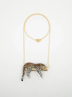 Leopard on branch necklace><noscript><img width=