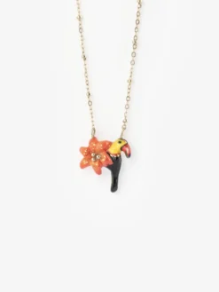 Lily and toucan necklace>NACH BIJOUX New