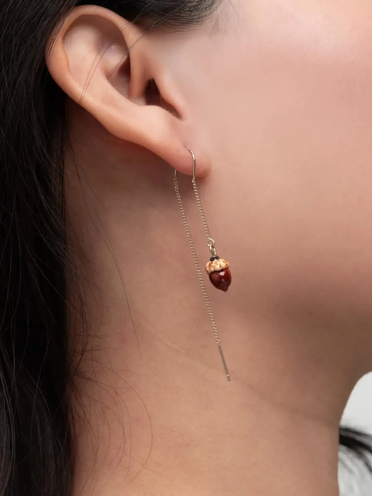 Longues boucles d'oreilles écureuil et gland>NACH BIJOUX Sale