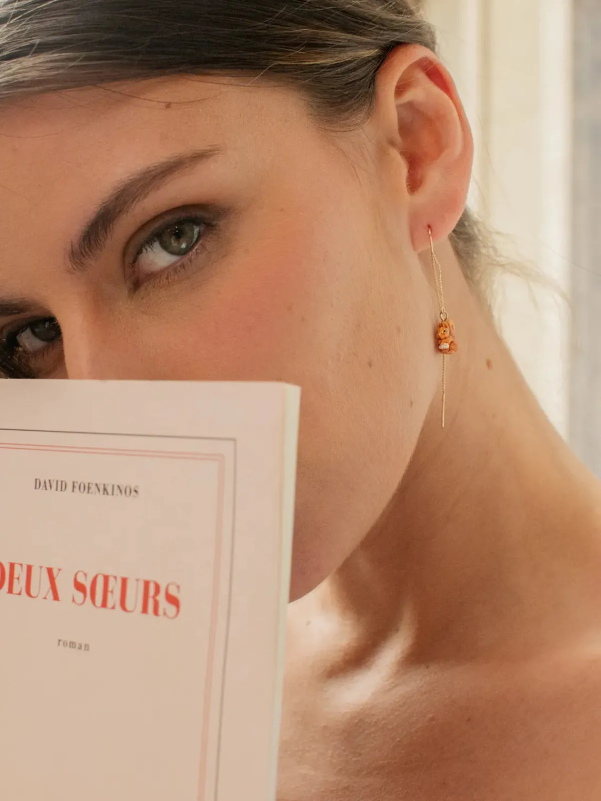 Longues boucles d'oreilles écureuil et gland>NACH BIJOUX Sale
