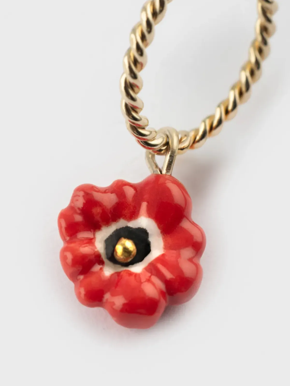 Mini créole anémone rouge - Vendue à l'unité>NACH BIJOUX Sale