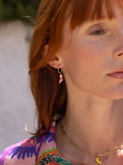 Mini créole cacatoès rose - Vendue à l'unité>NACH BIJOUX Online