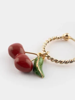 Mini créole cerises - Vendue à l'unité - Chérie Cherry>NACH BIJOUX Sale