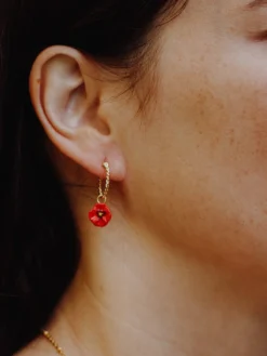 Mini créole coquelicot - Vendue à l'unité>NACH BIJOUX Discount
