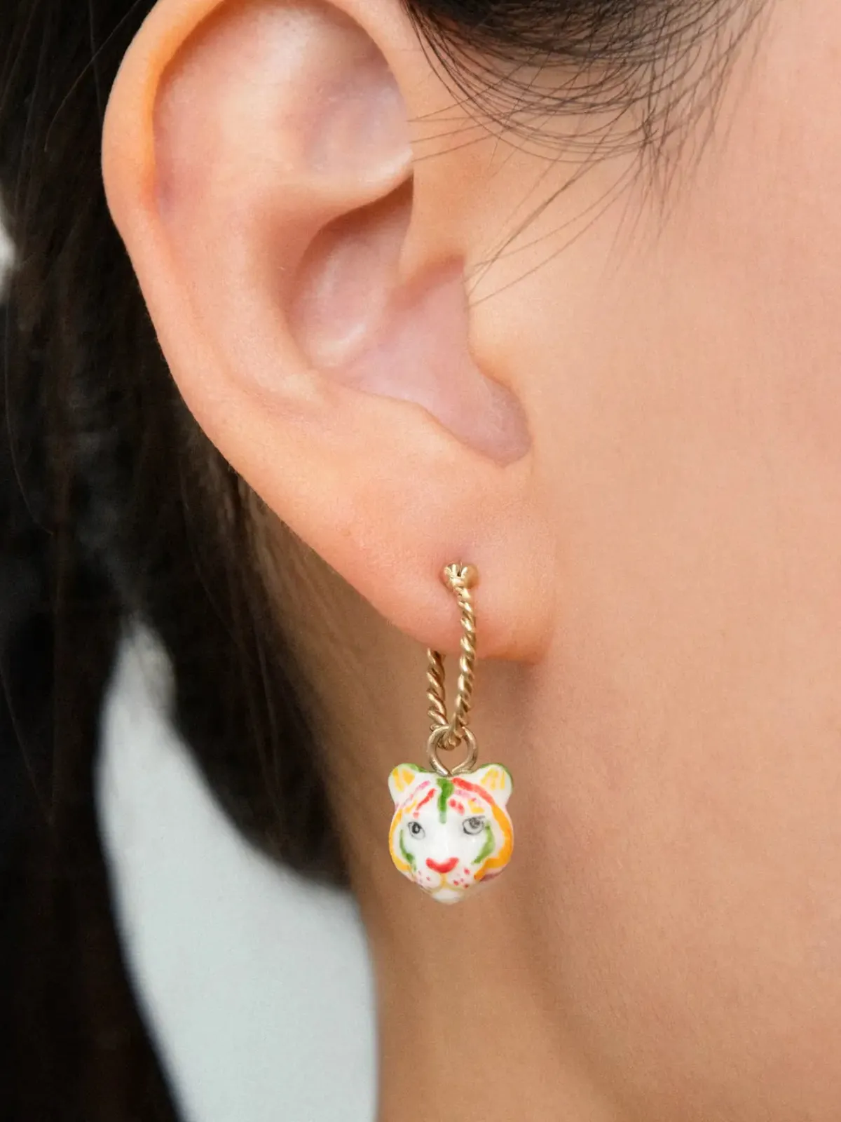 Mini créole Crazy Tiger - Vendue à l'unité>NACH BIJOUX Outlet