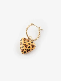 Mini créole cœur léopard - Vendue à l'unité>NACH BIJOUX Online