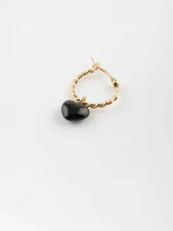 Mini créole cœur noir - Vendue à l'unité - Premier amour>NACH BIJOUX Hot