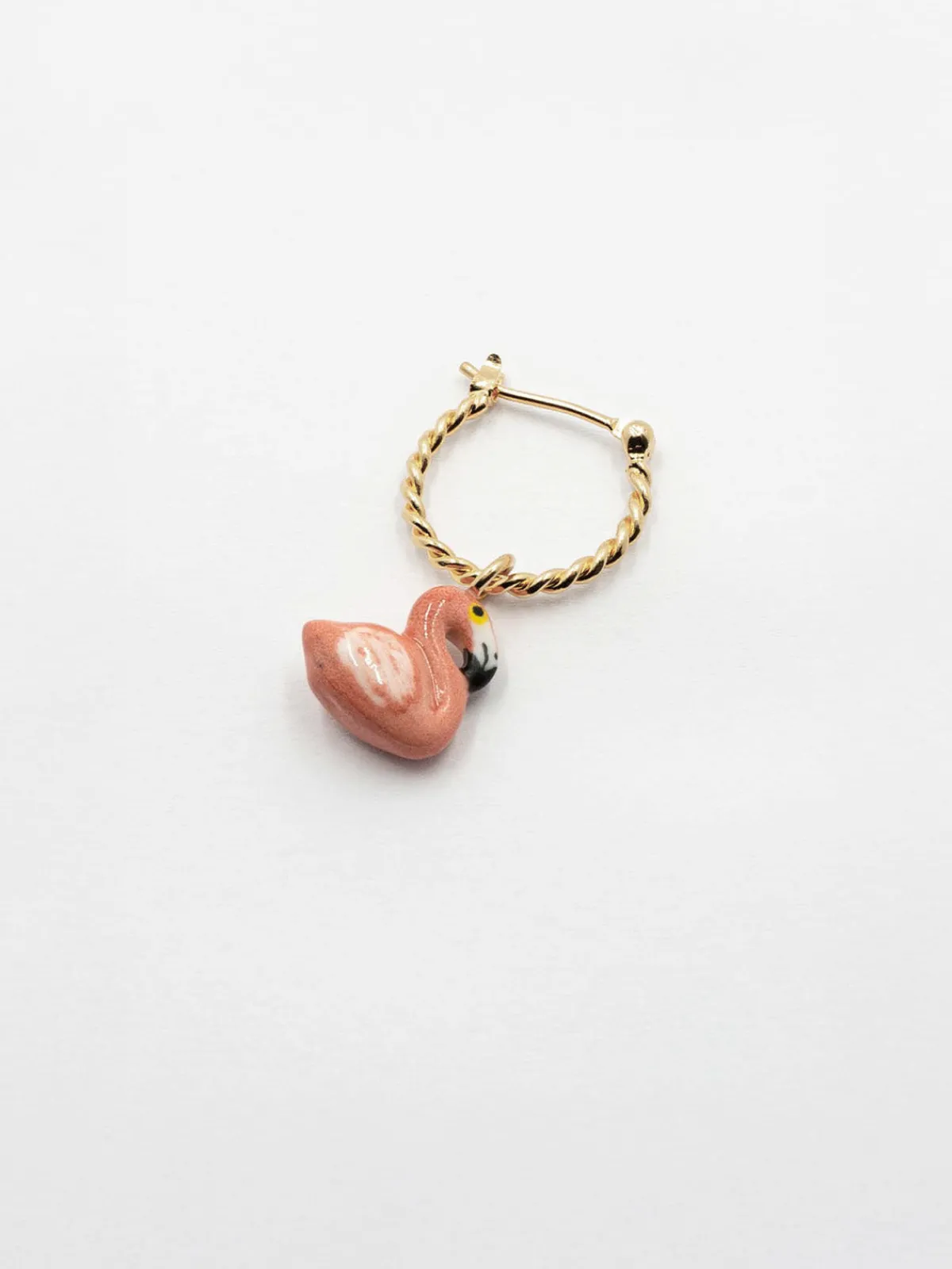 Mini créole flamant rose - Vendue à l'unité>NACH BIJOUX Discount