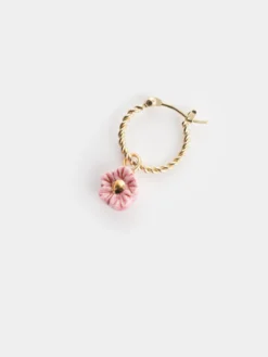 Mini créole fleur rose>NACH BIJOUX Hot