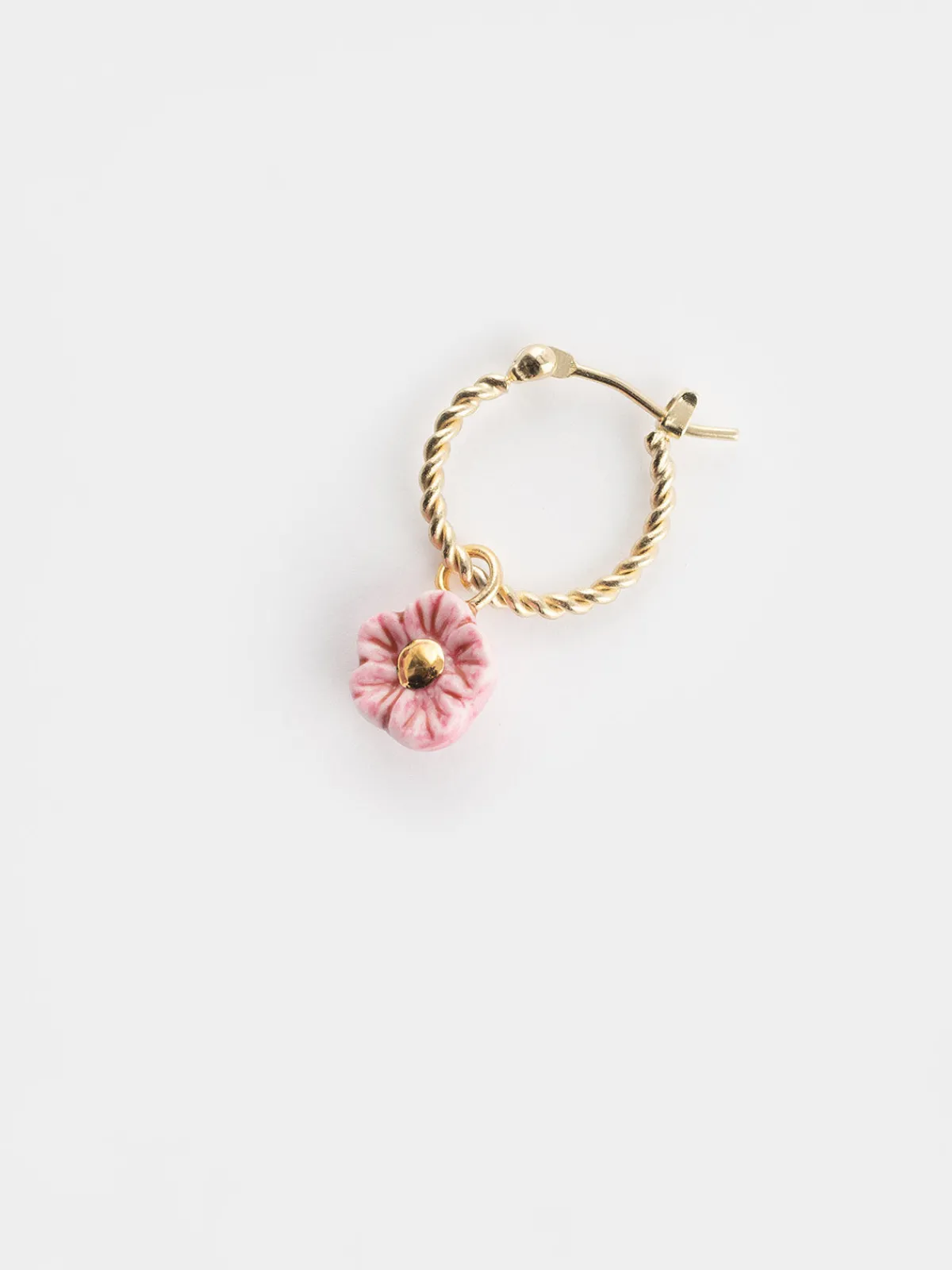 Mini créole fleur rose>NACH BIJOUX Hot