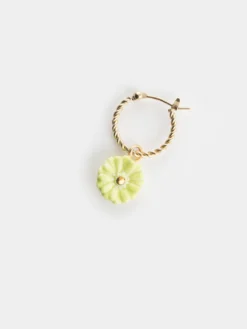 Mini créole fleur verte>NACH BIJOUX