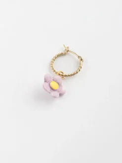 Mini créole fleur violette>NACH BIJOUX Online