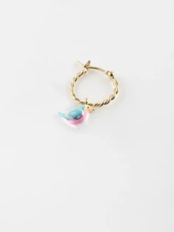 Mini créole oiseau bleu - Vendue à l'unité>NACH BIJOUX Outlet