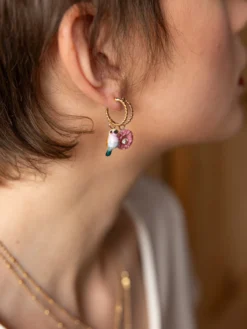 Mini créole oiseau rollier - Vendue à l'unité>NACH BIJOUX