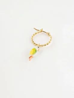 Mini créole perroquet blanc et vert - Vendue à l'unité>NACH BIJOUX