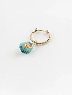 Mini créole plume de paon - Vendue à l'unité>NACH BIJOUX Discount