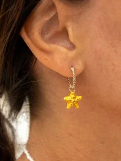 Mini créole étoile de mer jaune - Vendue à l'unité>NACH BIJOUX Online