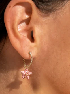 Mini créole étoile de mer rose - Vendue à l'unité>NACH BIJOUX Sale