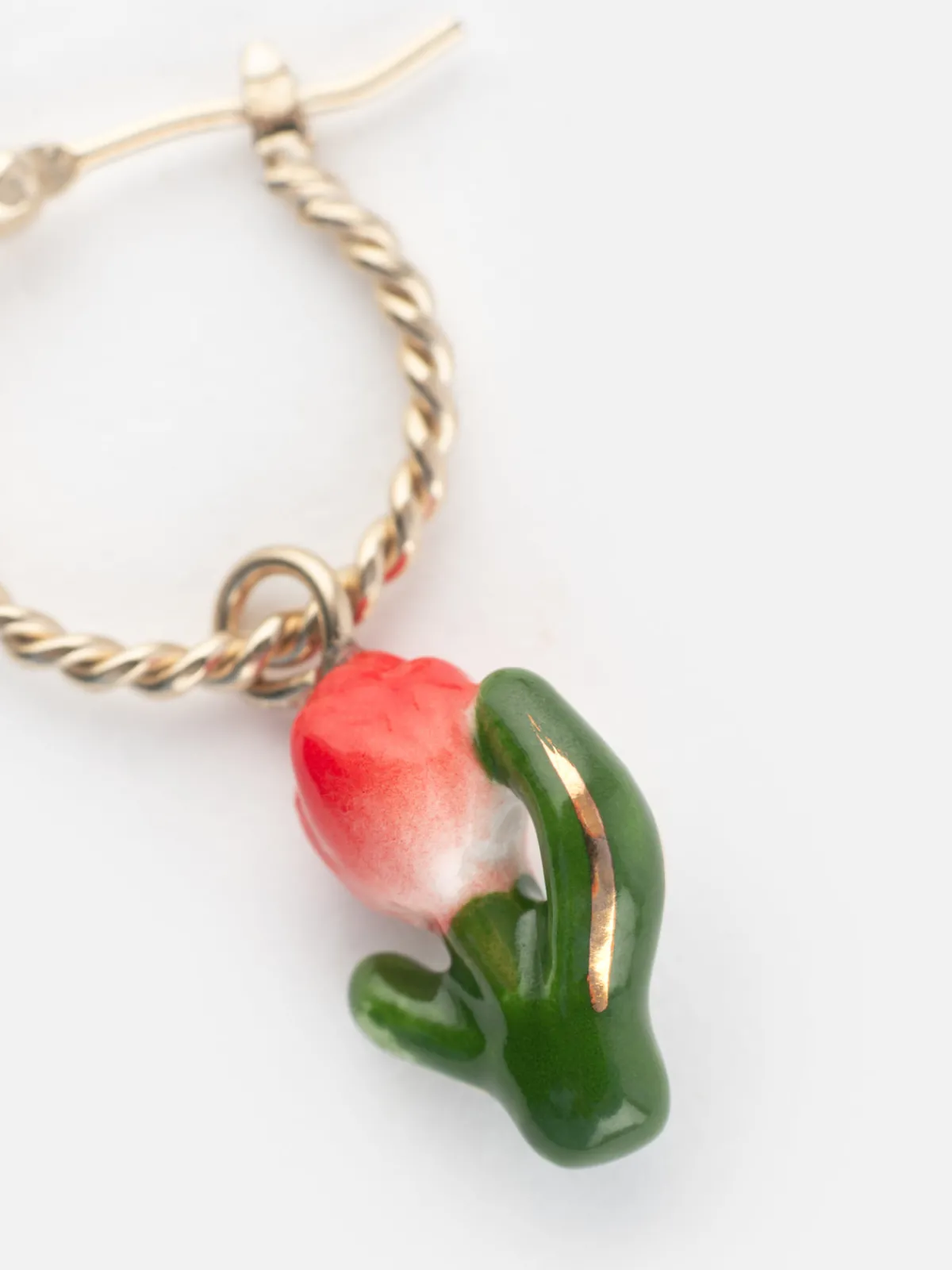 Mini créole Tulipe rouge - vendue à l'unité>NACH BIJOUX Clearance