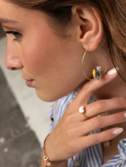 Moyennes créoles chat tabby et oiseau>NACH BIJOUX Discount