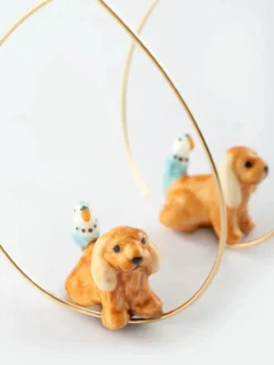 Moyennes créoles chien Cocker et oiseau><noscript><img width=