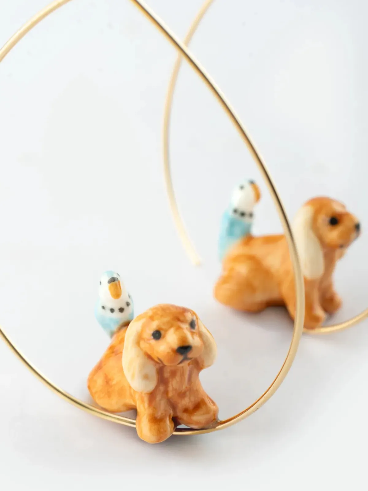Moyennes créoles chien Cocker et oiseau>NACH BIJOUX Online
